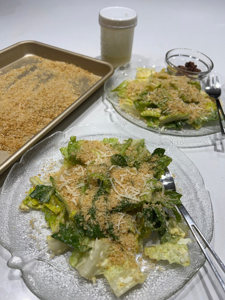 Caesar Salad with Toasted Panko Crumbs * Marilyn Dishes